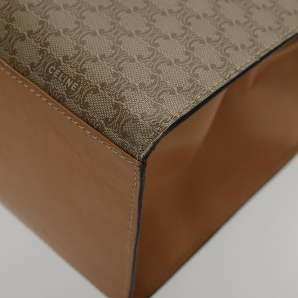 CELINE Macadam Canvas Hand Bag Coated Canvas Beige Auth yk15582V