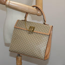 CELINE Macadam Canvas Hand Bag Coated Canvas Beige Auth yk15582V-22