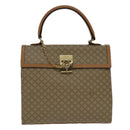 CELINE Macadam Canvas Hand Bag Coated Canvas Beige Auth yk15582V-13