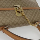 CELINE Macadam Canvas Hand Bag Coated Canvas Beige Auth yk15582V-6