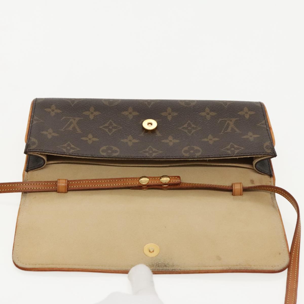 LOUIS VUITTON Monogram Pochette Twin GM Shoulder Bag M51852 LV Auth yk15598