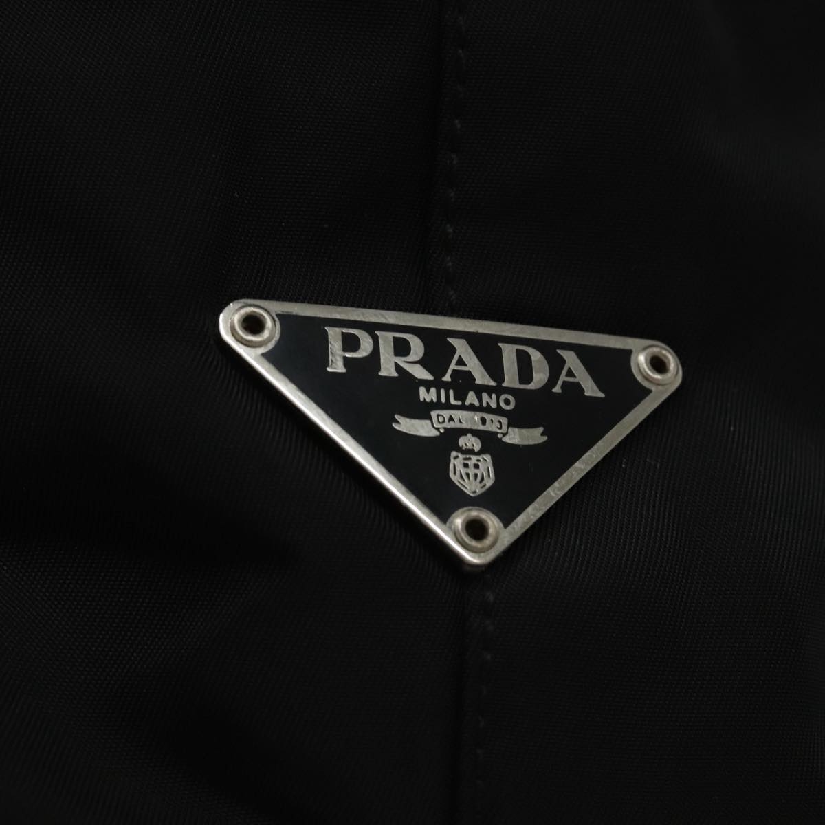 PRADA Hand Bag Nylon Black Auth yk15603