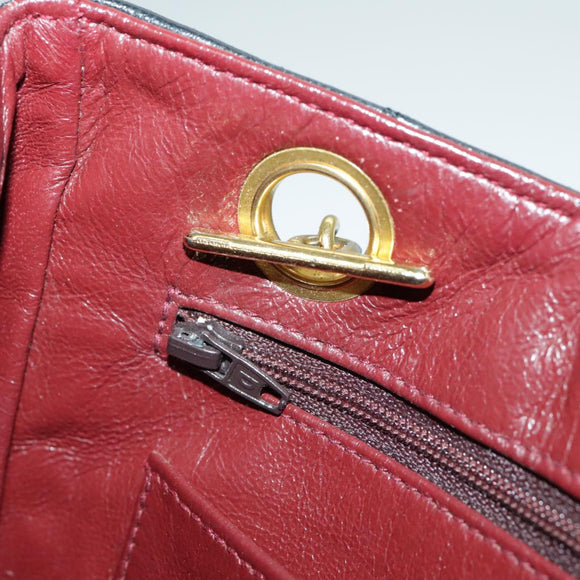 CHANEL Matelasse Chain Shoulder Bag Lamb Skin Black Gold CC Auth yk15615A