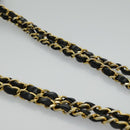 CHANEL Matelasse Chain Shoulder Bag Lamb Skin Black Gold CC Auth yk15615A-15