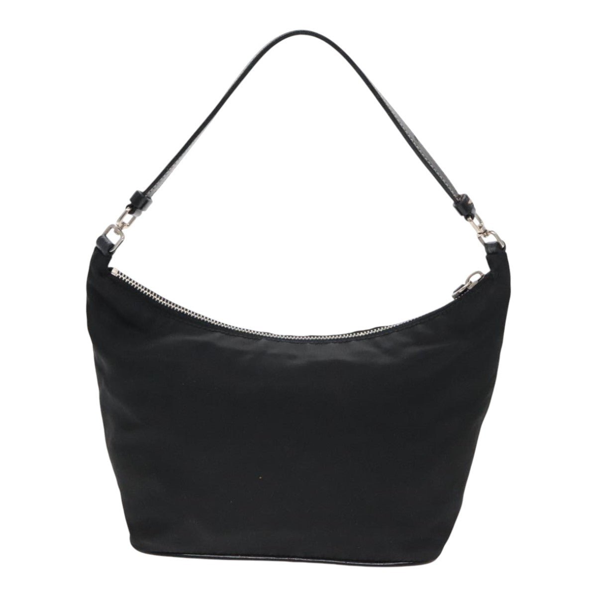 PRADA Hand Bag Nylon Black Silver Auth yk15631 - 0