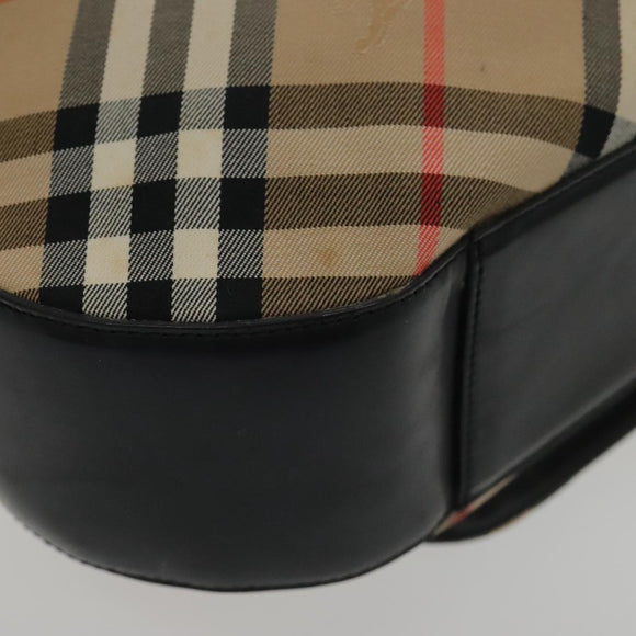 Burberrys Nova Check Shoulder Bag Beige Black Auth yk15637