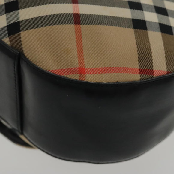 Burberrys Nova Check Shoulder Bag Beige Black Auth yk15637