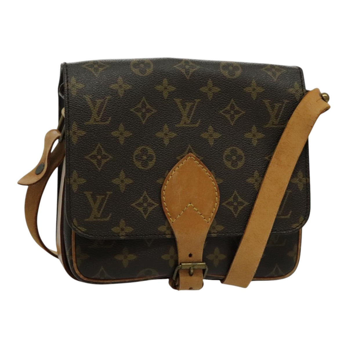 LOUIS VUITTON Monogram Cartouchiere MM Shoulder Bag M51253 LV Auth yk15638