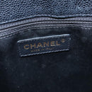 CHANEL Matelasse Chain Tote Bag Caviar Skin GST Black CC Auth yk15656A-19