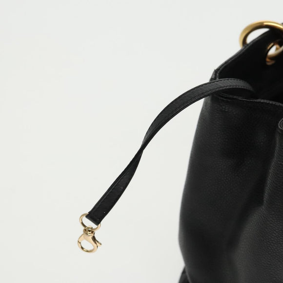 CHANEL Matelasse Chain Tote Bag Caviar Skin GST Black CC Auth yk15656M