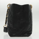 CHANEL Matelasse Chain Tote Bag Caviar Skin GST Black CC Auth yk15656A-3