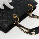 CHANEL Matelasse Chain Tote Bag Caviar Skin GST Black CC Auth yk15656A-6