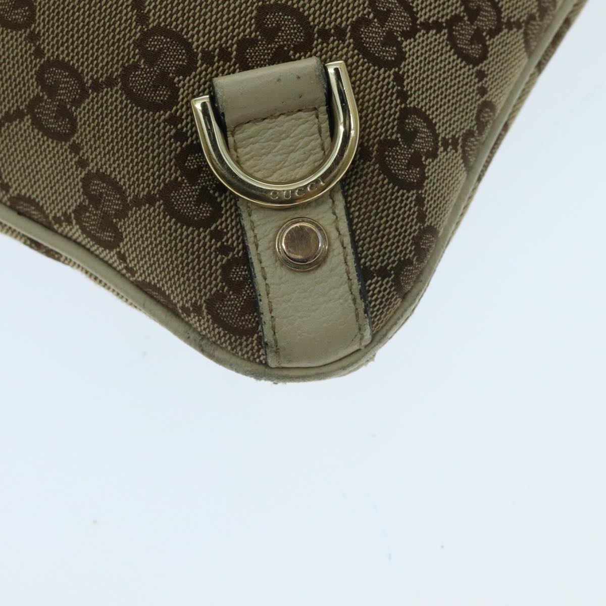 GUCCI GG Canvas Abbey Shoulder Bag Beige Auth yk15663