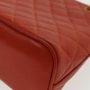 CHANEL Matelasse Chain Shoulder Bag Caviar Skin Orange Gold CC Auth yk15664A-14