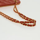 CHANEL Matelasse Chain Shoulder Bag Caviar Skin Orange Gold CC Auth yk15664A-7