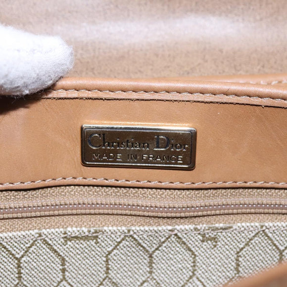 Christian Dior Honeycomb Shoulder Bag PVC Leather Beige Auth yk15668