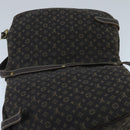 LOUIS VUITTON Monogram Mini Lin Saumur PM Bag Brown Ebene M95227 LV Auth yk15698-10
