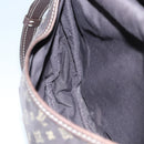 LOUIS VUITTON Monogram Mini Lin Saumur PM Bag Brown Ebene M95227 LV Auth yk15698-18