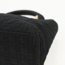 Christian Dior Canage Handtasche Nylon Schwarz Gold Auth yk15712-9