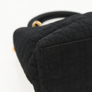 Christian Dior Canage Hand Bag Nylon Black Gold Auth yk15712-14