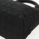 Christian Dior Canage Hand Bag Nylon Black Gold Auth yk15712-15
