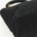 Christian Dior Canage Hand Bag Nylon Black Gold Auth yk15712-16