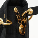 Christian Dior Canage Handtasche Nylon Schwarz Gold Auth yk15712-10
