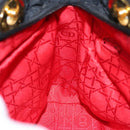 Christian Dior Canage Hand Bag Nylon Black Gold Auth yk15712-18