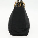Christian Dior Canage Hand Bag Nylon Black Gold Auth yk15712-3