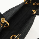 Christian Dior Canage Handtasche Nylon Schwarz Gold Auth yk15712-6