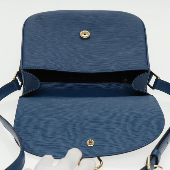 LOUIS VUITTON Epi Saint Cloud GM Shoulder Bag Toledo Blue M52195 LV Auth yk15714V