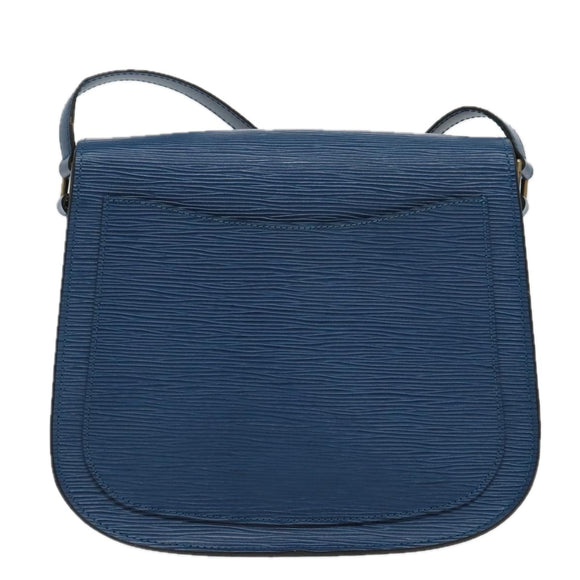LOUIS VUITTON Epi Saint Cloud GM Shoulder Bag Toledo Blue M52195 LV Auth yk15714V