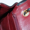 CHANEL Matelasse Turn Lock Chain Hand Bag Lamb Skin Black Gold CC Auth yk15738AV-22