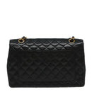 CHANEL Matelasse Turn Lock Chain Hand Bag Lamb Skin Black Gold CC Auth yk15738AV-2