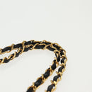 CHANEL Matelasse Turn Lock Chain Hand Bag Lamb Skin Black Gold CC Auth yk15738AV-14