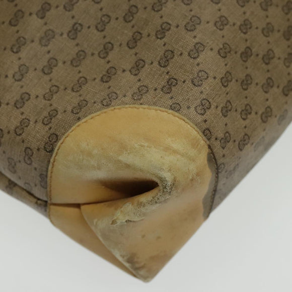 GUCCI Micro GG Canvas Tote Bag PVC Leather Beige Auth yk15747