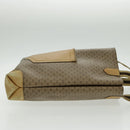 GUCCI Micro GG Canvas Tote Bag PVC Leather Beige Auth yk15747-4
