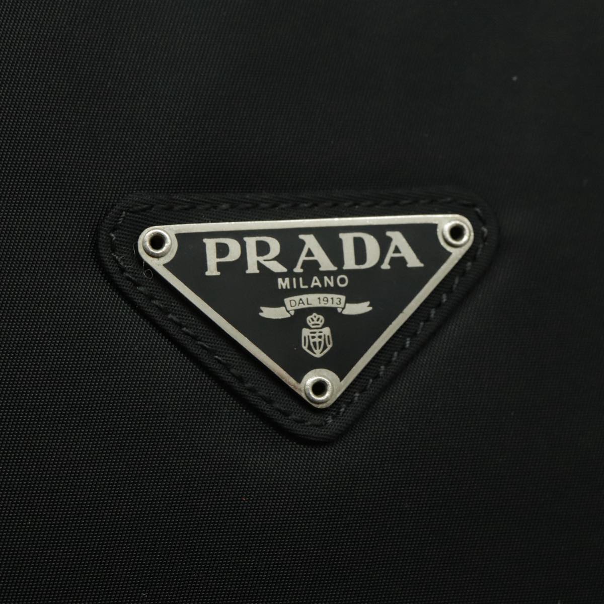 PRADA Hand Bag Nylon Black Auth yk15748