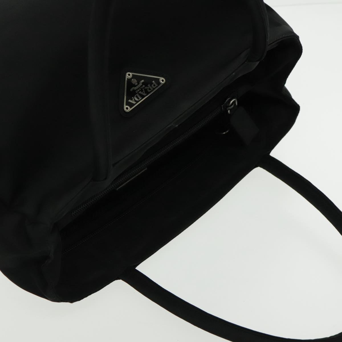 PRADA Hand Bag Nylon Black Auth yk15748