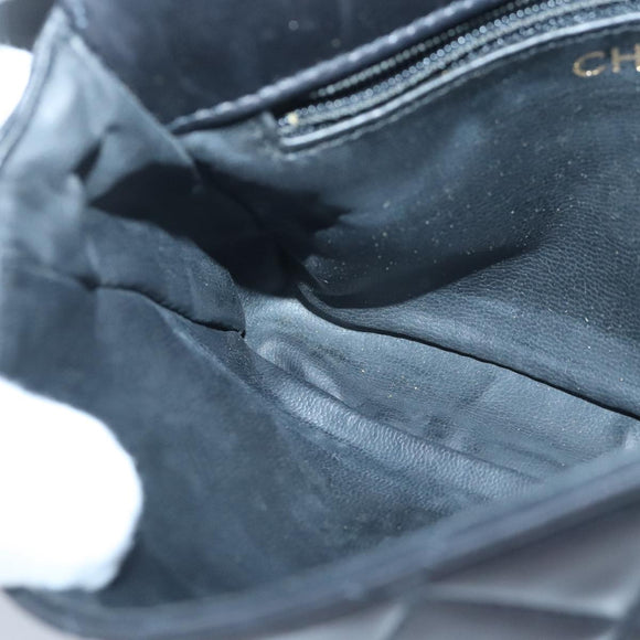 CHANEL Matelasse Waist bag Leather Black CC Auth yk15762