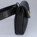 CHANEL Matelasse Waist bag Leather Black CC Auth yk15762-4