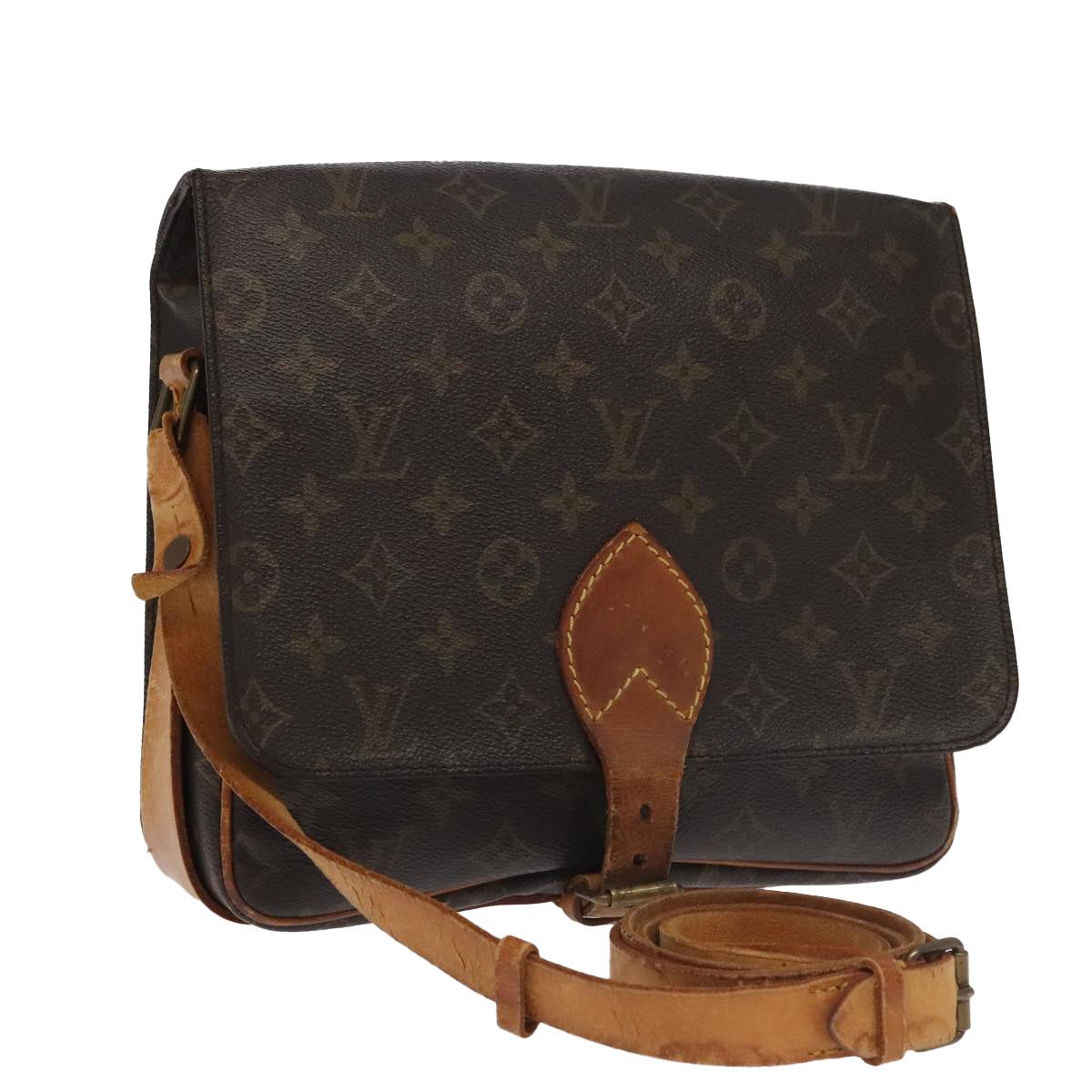 LOUIS VUITTON Monogram Cartouchiere MM Shoulder Bag M51253 LV Auth yk15769