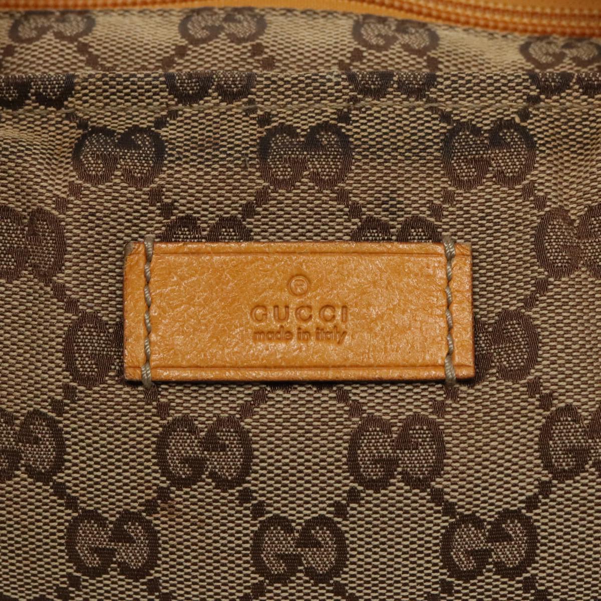 GUCCI GG Canvas Tote Bag Beige Silver 131230 Auth yk15782