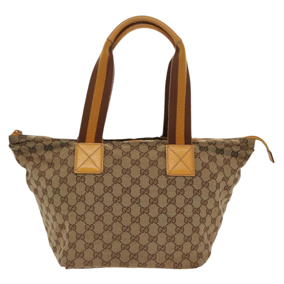 GUCCI GG Canvas Tote Bag Beige Silver 131230 Auth yk15782 - 0