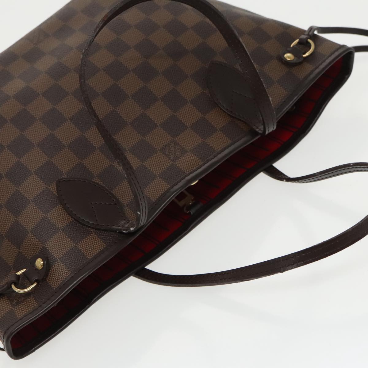 LOUIS VUITTON Damier Ebene Neverfull PM Tote Bag N51109 LV Auth yk15790