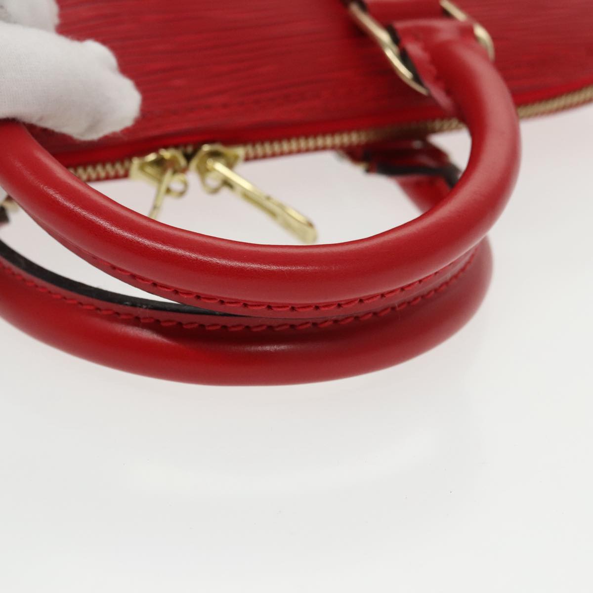 LOUIS VUITTON Epi Alma Hand Bag Castilian Red M52147 LV Auth yk15791