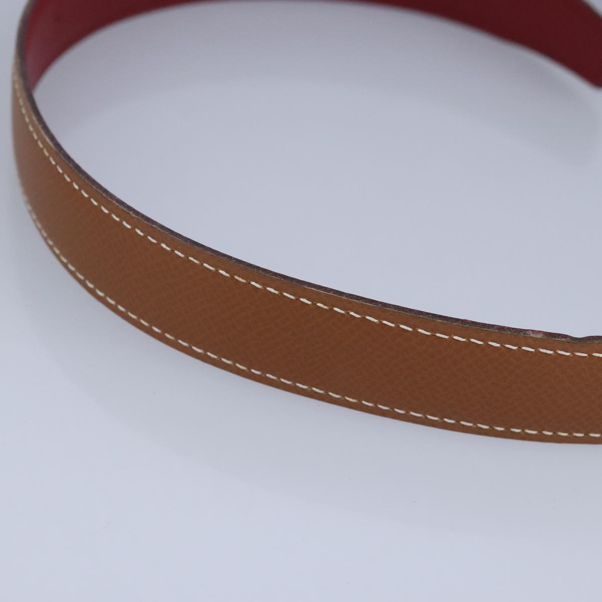 HERMES Mini Constance Belt Leather 25.6"" Brown Red Auth yk15800