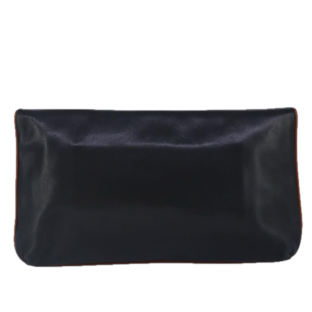 CELINE Clutch Bag Leather Black Auth yk15803 - 0