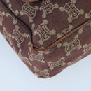 CELINE Paris Macadam Canvas Shoulder Bag Bordeaux Auth yk15808-14