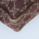 CELINE Paris Macadam Canvas Shoulder Bag Bordeaux Auth yk15808-16